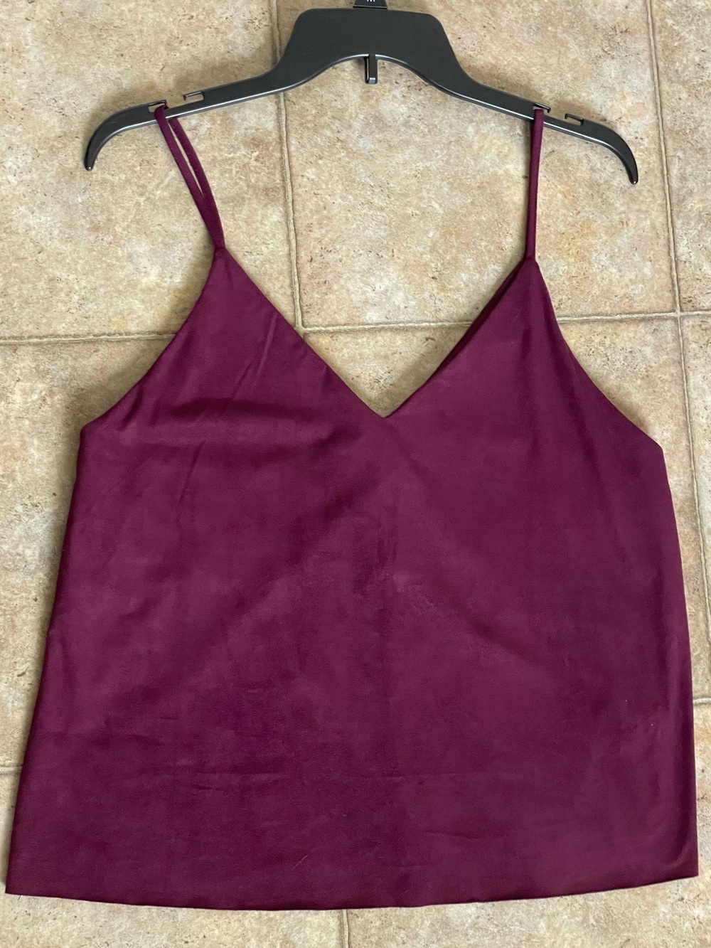 Forever 21 Vintage Suede V-Neck Spaghetti Strap top size M